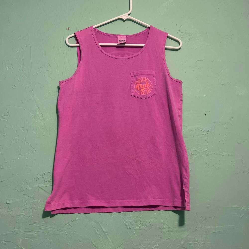 Pink Victoria's Secret Love Pink Pocket Tank Top Fuchsia